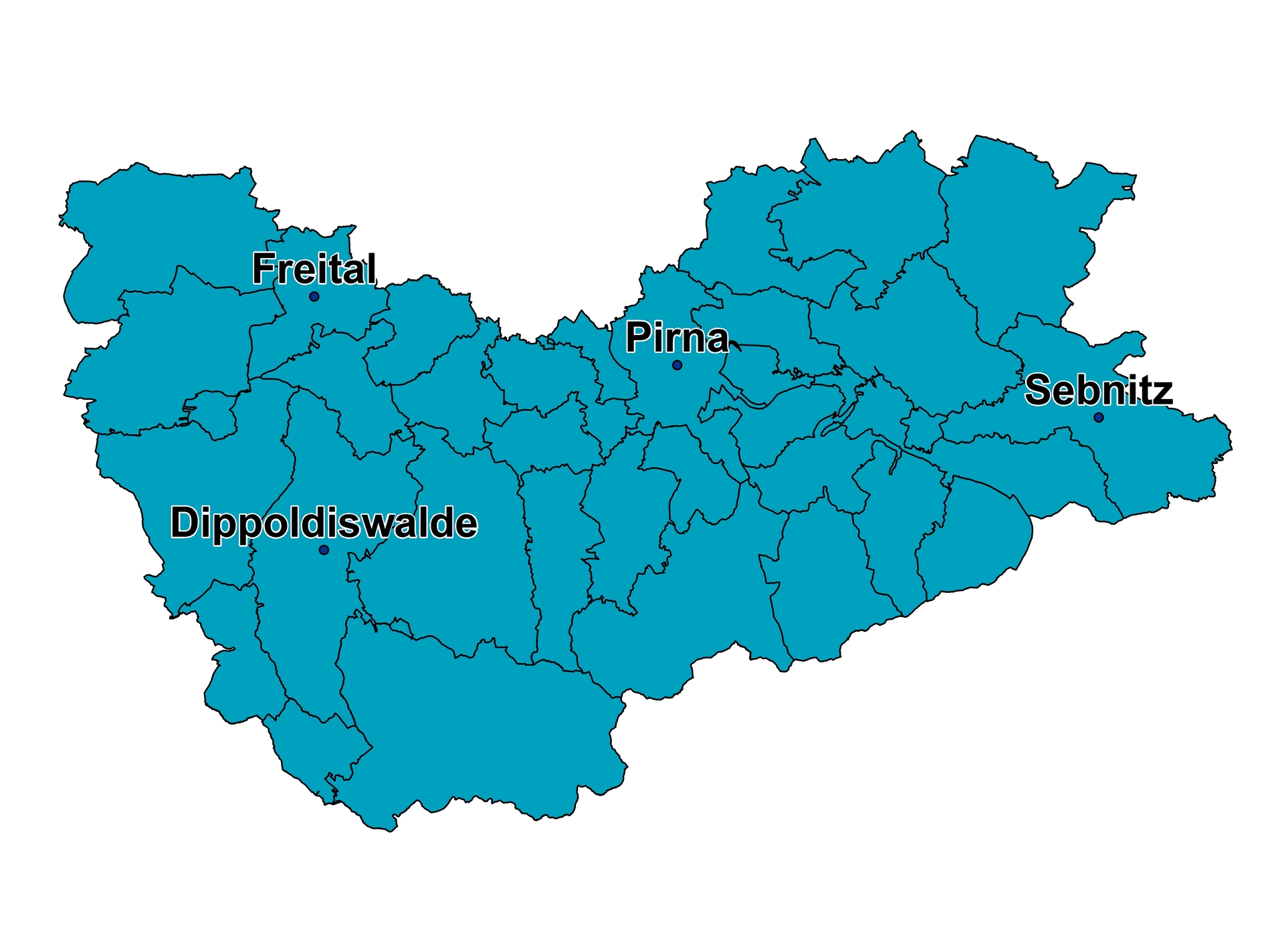 Karte Landkreis Sächsische Schweiz Osterzgebirge