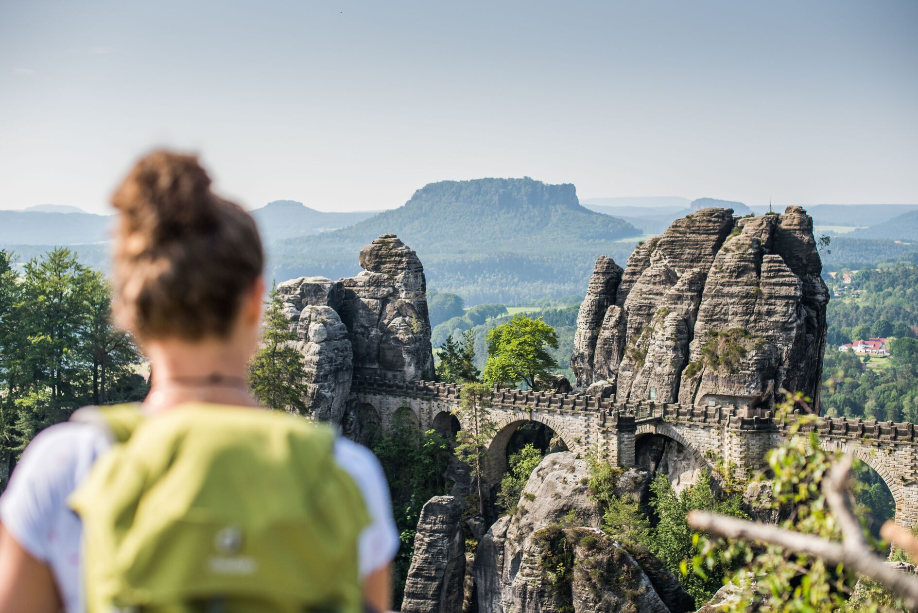 Blick zur Basteibrücke